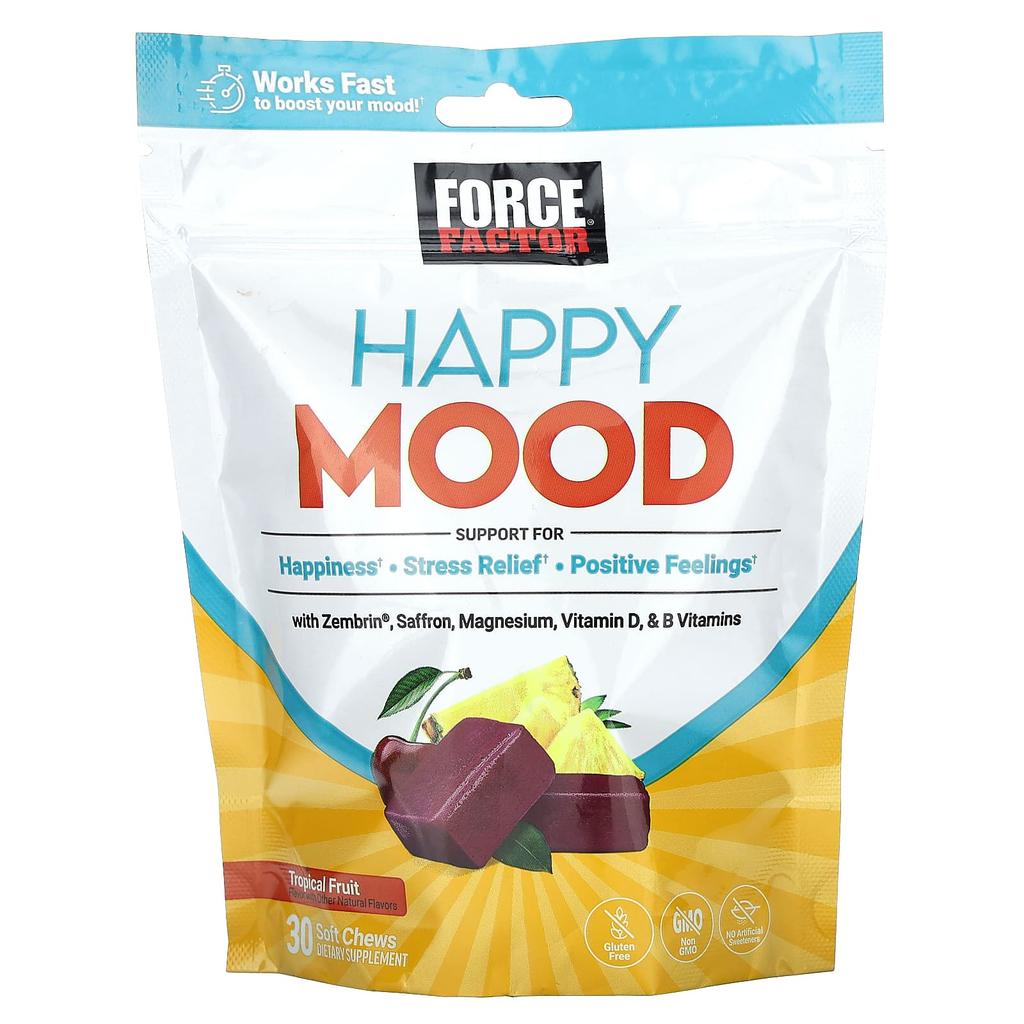 Happy Mood, Tropical Fruit, Soft Chews 30 Pcs