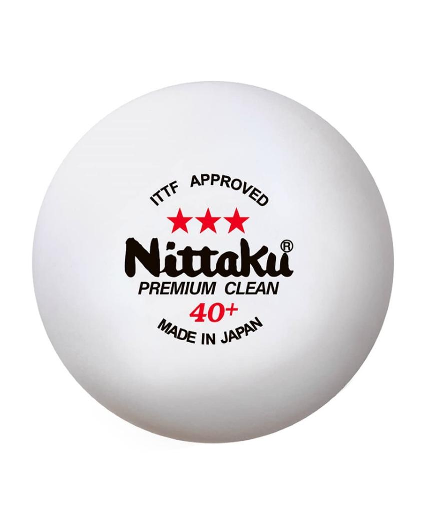 Nittaku míček na stolní tenis 3 Star Premium Clean 1 Dozen NB1701 White 40 mm