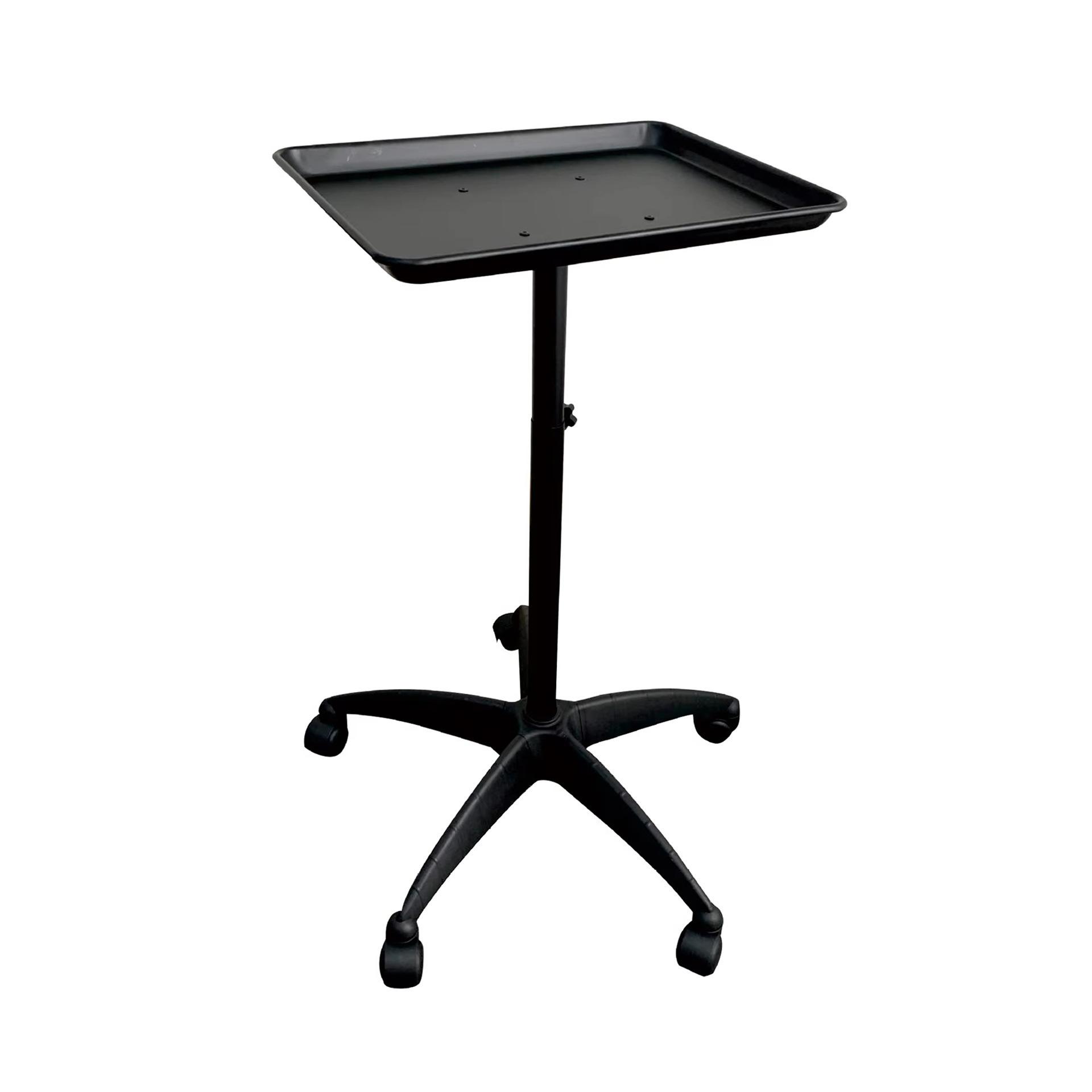 Регулируемая по высоте алюминиевая тележка-тележка - Передвижная многоцелевая тележка на колесах для салона, тату и стоматологических инструментов, передвижная тележка чёрный