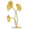 Premium Iron 3 Leaf Shape Decoration Table Stand for Home and Living Room Decor - (7.8 Inches, Gold)- Decorative Items for Home Decor