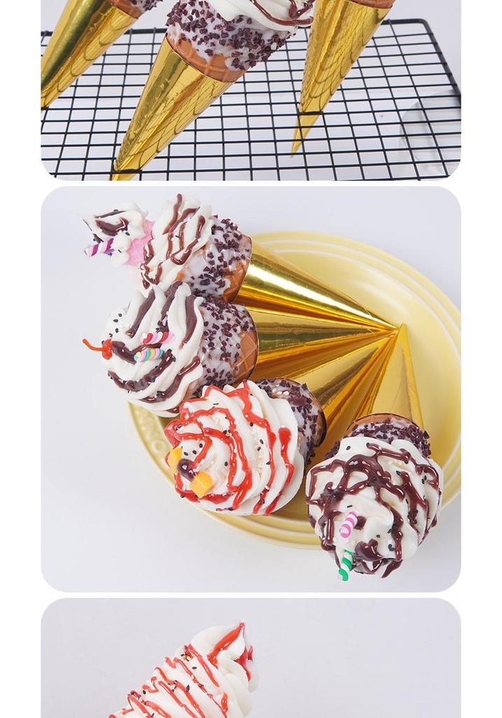 Simulation Hot Milk Treasure Ice Cream Cone Toy Decoration