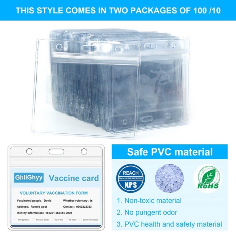 1PC Transparent ID Card Badge Holder PVC Name Card Protector Cover Simple Employee Card Case