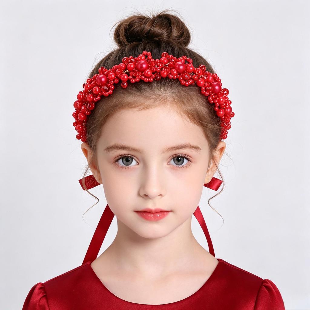 Korean-Style Princess Crown Wreath Headband for Girls