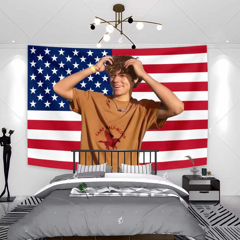 

Malachi Barton Portrait Tapestry Pink Flag Wall Hanging Aesthetic Decor for Bedroom Dorm Banner Backdrop Cloth Flat Printed 74x94cm(29x37in)
