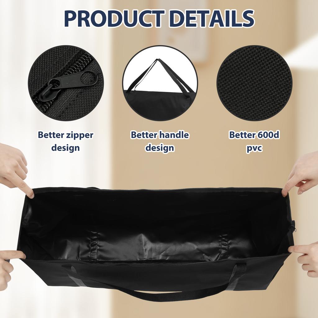 Bolsas de Transporte para Plancha 600D PVC Resistente al Desgarro Bolso de Mano para Plancha Plegable Bolsas de Almacenamiento para Plancha con Abertura de Cremallera para Camping Picnic