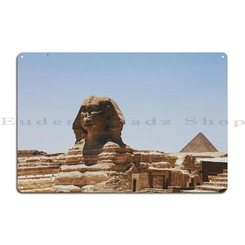 Giza Egypt Metal Sign Kitchen Garage Decoration Mural Character Plaques Tin Sign Poster