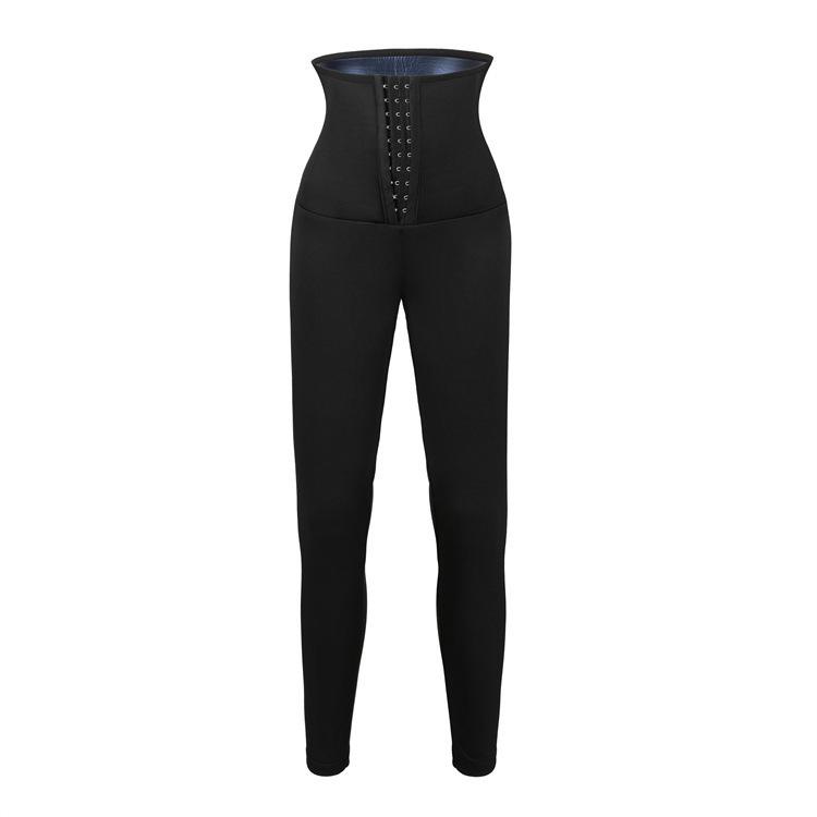 Women's High-Waist Tummy Control Sweat Pants with Hip-Lifting and Row Button Design