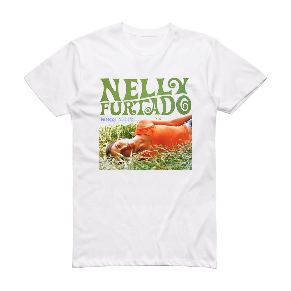

Vtg Nelly Furtado Whoa Nelly Concert Cotton White Full Size Unisex Shirt MM729 5XL різнокольоровий