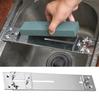 Sharpening Stone Holder, Stainless Steel Whetstone Holder Sharpening Stone Base Sink Bridge Adjustable No-Slip Grindstone Holder