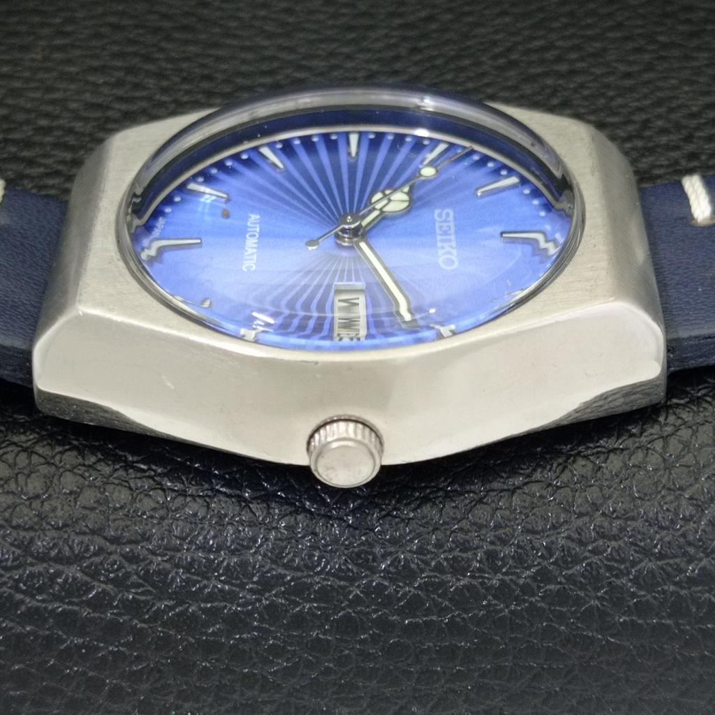 SEIKO AUTOMATIC 6309A JAPAN MENS VINTAGE BLUE COLOR DIAL WATCH a701506-5 R206b-a701506