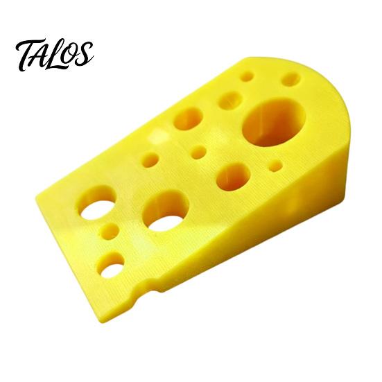 Talos 3D-gedruckter Käse-Türstopper, Rutschfester Türstopper, Stabile Basiskeil, Schützt Wände Möbel, Kreativer Türstopper für Schlafzimmer Wohnzimmer