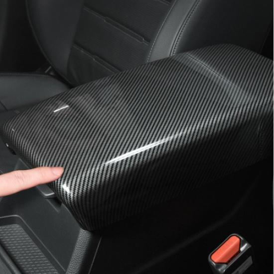 For Chevrolet Trax 2024 Carbon Fiber Central Armrest Storage Box Cover Trim