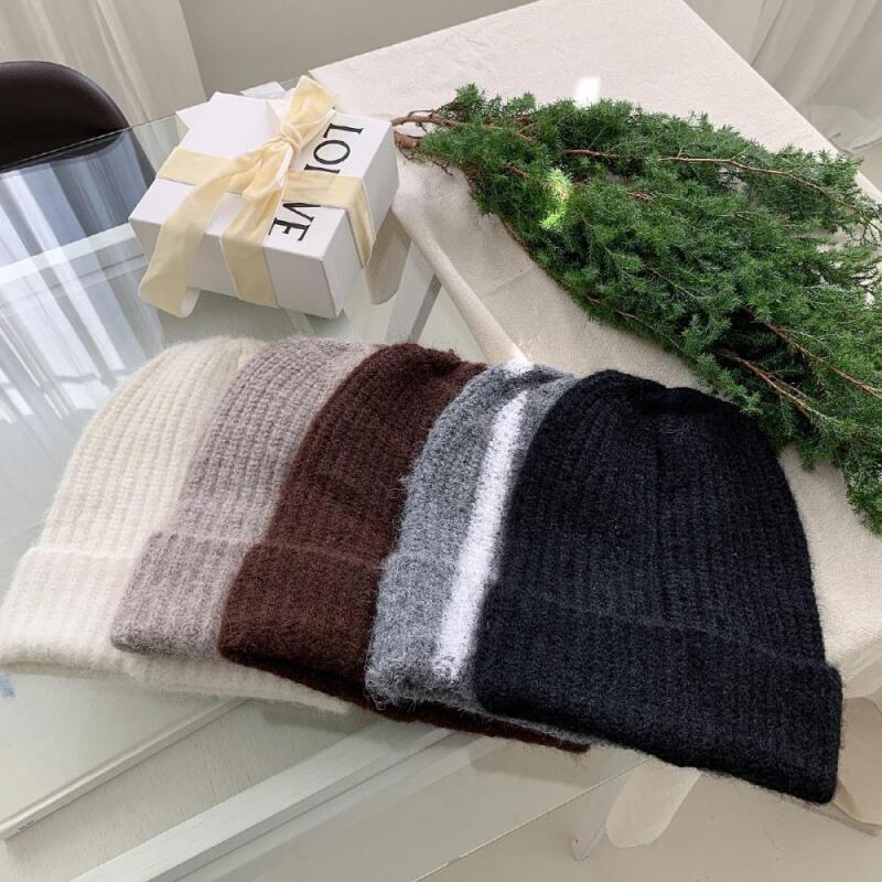 Women s Winter Bodle Angora 5-Color Knit Beanie C7557_Beige