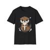 Otter Cute Kawaii Animal Hand-Drawn Black Tee Graphic T-Shirt
