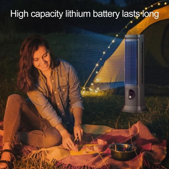 Cooling Air Conditioning Fan 3 Speeds Adjustable Bladeless Cooling Fan Energy Saving Quiet Desktop Fan for Bedroom Office