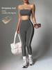 JYL Straplesslette Naked Backless Yoga Pants Set