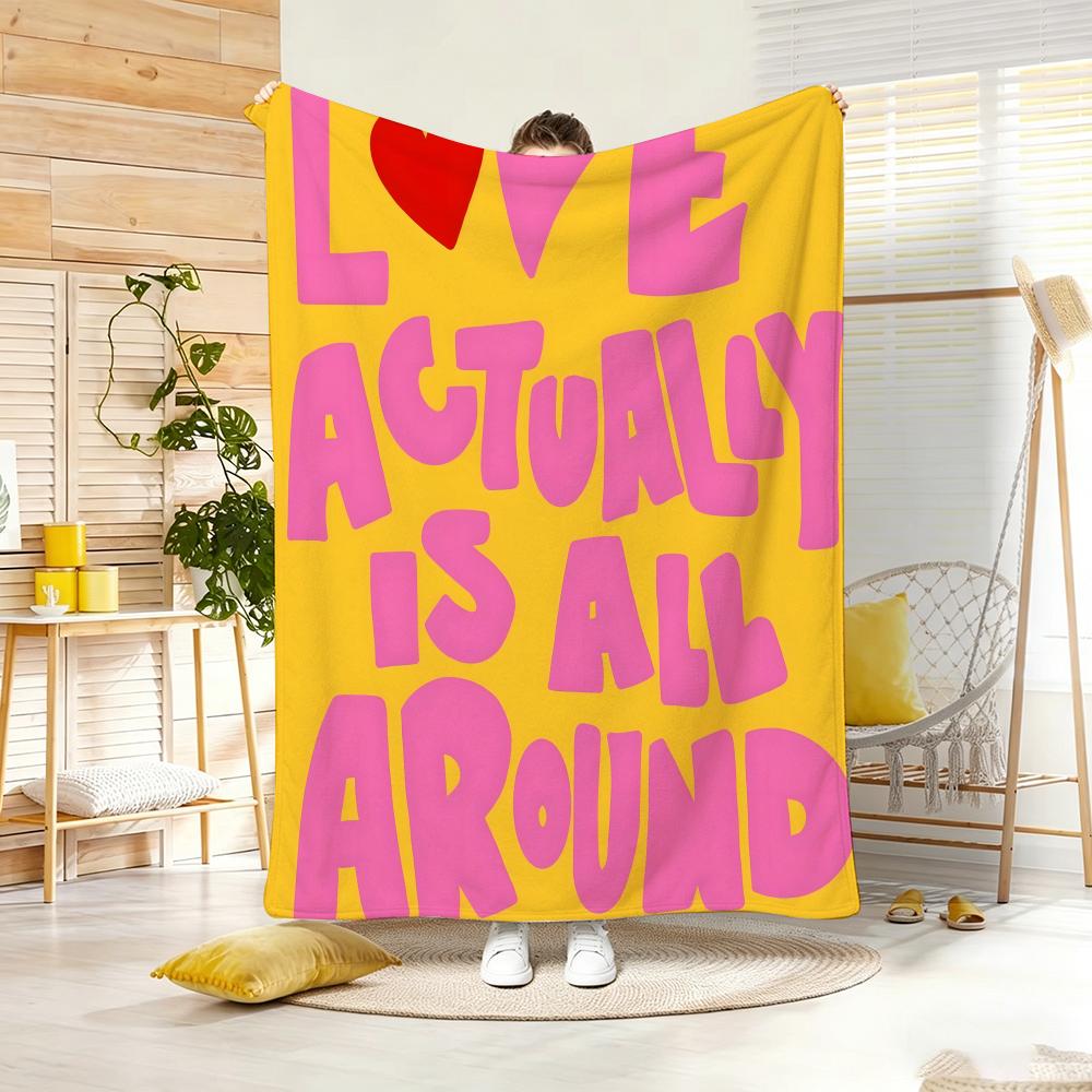 Anime Popula Dopamine Throw Lightweight 240G Flannel Blanket Soft Skin-Friendly For Summer Cooling