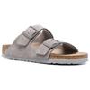 Birkenstock Arizona Soft Footbed Suede Leather Narrow Fit Sandals 'Stone Coin' Men's 1020557