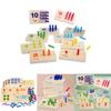 Wooden Montessori Math Learning Stick Color Recognition Matching Board Educational Toy For Early Childhood