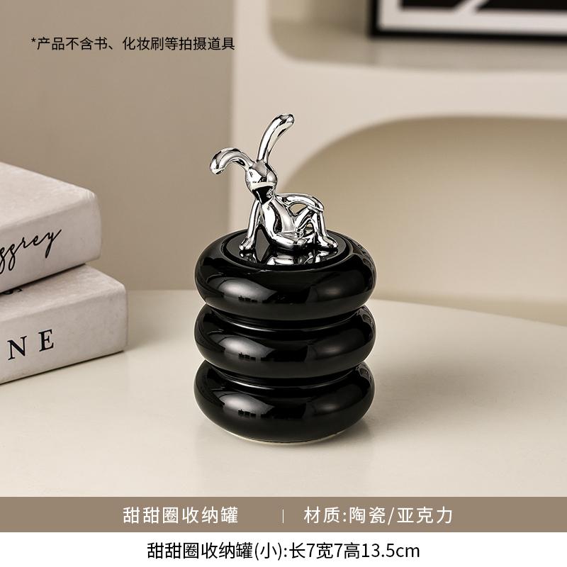 European-style Ceramic Household Cotton Swab Jar Creative Portable Toothpick Box Toothpick Tube Storage Cotton Swab Canister