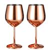 1/2pcs Stainless Steel Cocktail Glasses Red Wine Champagne Glass Drinkware Shatterproof Metal Cups For Home Bar Dinner Party