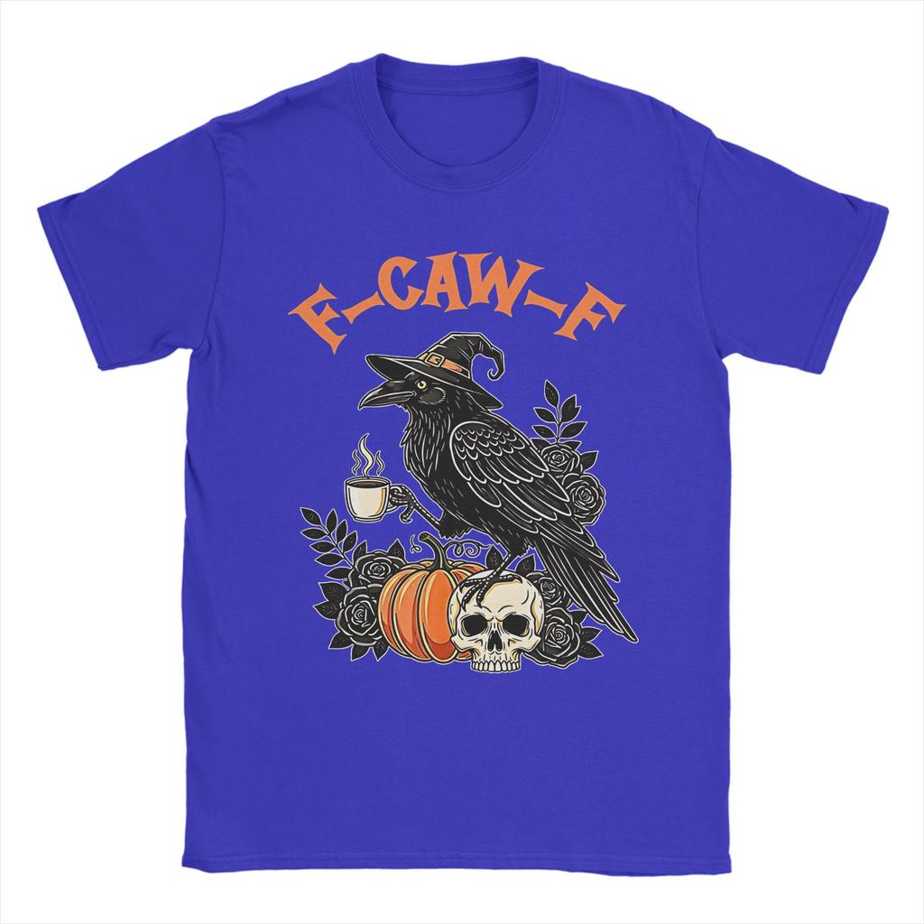 Havran Vrána F-CAW-F Halloweenské Tričko Léto Čistá Bavlna Trička Pro Muže Harajuku Design Tričko Krátký Rukáv Streetwear Topy