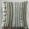 Sage Green Woven Macrame Rope Pillow Cover Coastal Boho Textured Braid Cushion Case Decor 2D Printed, Soft Peach Skin 45X45