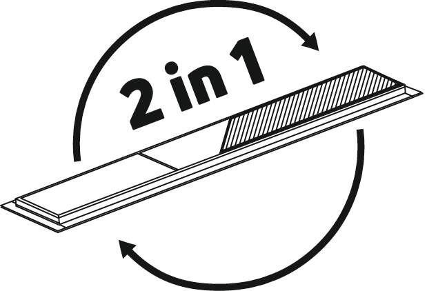 Odpływ Liniowy Podłogowy 70 Cm - Odwracalny Nero Kos N07D