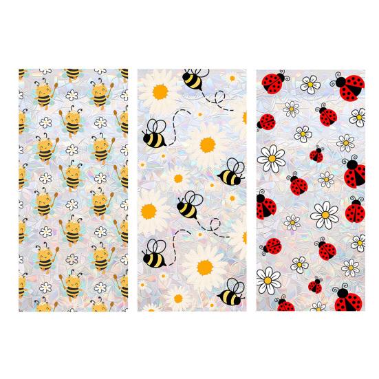 Fönsterdekal Läkningskälla FönsterScen Dra av Klistra Statisk Sekretessfilm Blomma Bi Mönster Hem Dörr Spegel Dekal