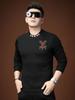 European Style 2025 Autumn New Half-Turtleneck Base Shirt Men's Long-Sleeve T-Shirt Trendy Brand Rhinestone Casual Top Men's Clothing