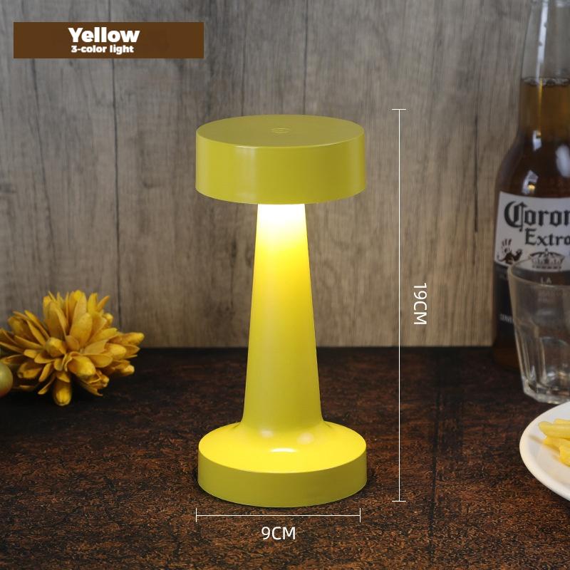 3-Color Light Retro Table Lamp Touch Decor for Bar Coffee Table Restaurant Decor Light Desk LED Rechargeable Night Lights