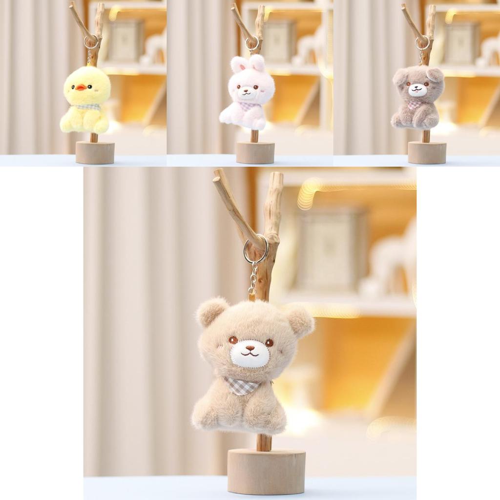 Soft And Cuddly Plush Bear Keychain Charming Rabbit Doll With Ultra Soft Filling