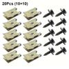 20/40/60Pcs Mixed Car Metal Screws with Screw Nut/Screw Washers New Tapping Fastener Clip