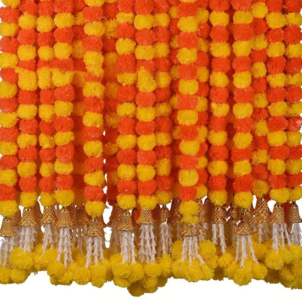 1.5m Marigold Garland Long Strands Artificial Fake Plant  for Halloween Day of The Dead