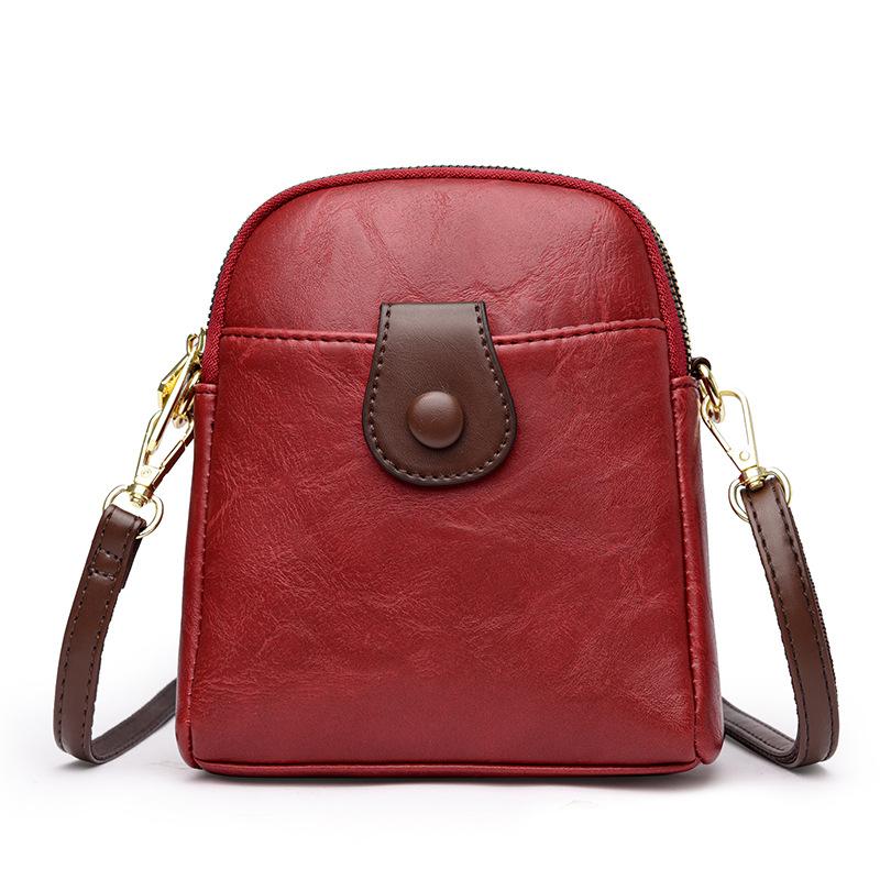 Nowa Niszowa Torba na Telefon Komórkowy o Wysokiej Klasie, Duża Pojemność, Dwie Komory, Prosta Torba Jednoramienna Crossbody