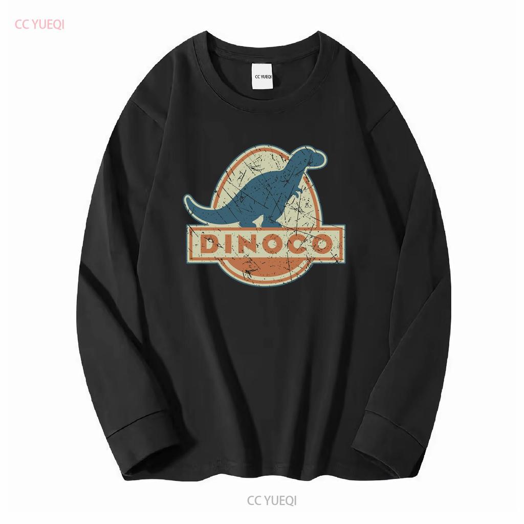 Dinoco Oil 1930 Vintage Womens T Shirt Long or Short Sleeves Vintage Washed Homme Soft Stylish Slightly Streetwear Fashion