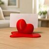 Melting Heart Photo Stand, 3D Printed Mini Desktop Picture Holder, Compact Card Display for Valentine's Day Anniversary Gift, Romantic Office Decor