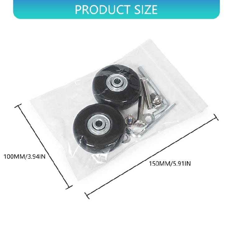 2PCS Plastic Suitcase Replacement Rollers Quiet Wheels Easy Install Assembly Practical Travel Luggage Casters