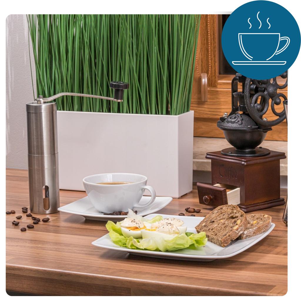 Manual Grinder for Coffee, Pepper, Coarse Grains, Steel, Modern Loft Design