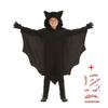Kids Unisex Vampire Bat Hooded Costume Child Sexy Cosplay Jumpsuit Halloween Cosplay Costume Set Glove Gift Vestidos De Fiesta