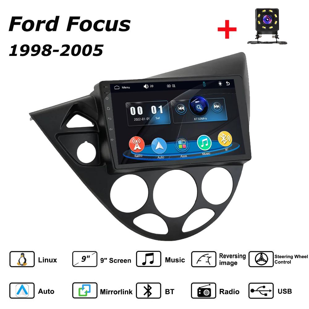 Car Radio Multimedia MP5 Player Head Unit Stereo BT For Ford Focus 1998-2005 чёрный