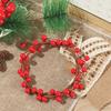 100Pcs Artificial Holly Berries 10mm Plastic Berries Decor On Wire for Christmas Tree Decorations