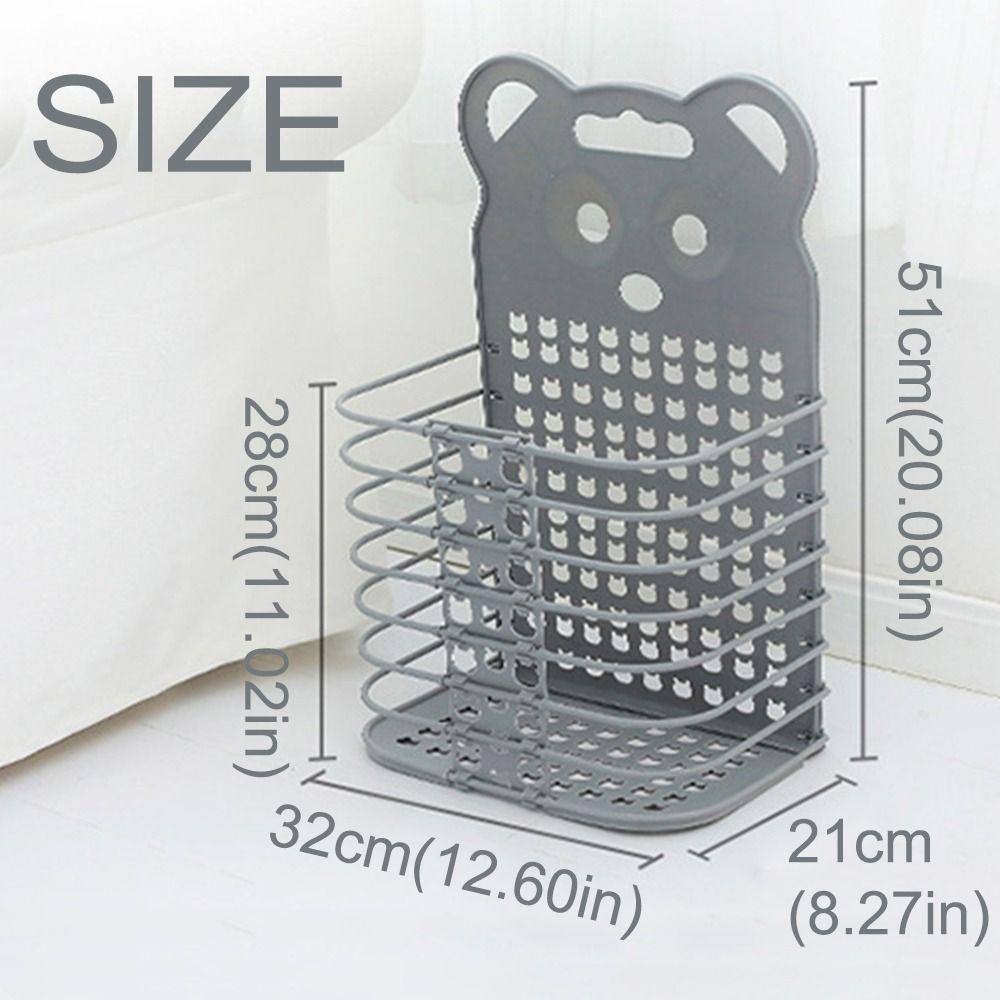 with Handles Wall-mounted Laundry Basket Foldable Dirty Clothes Organizer  for Bathroom