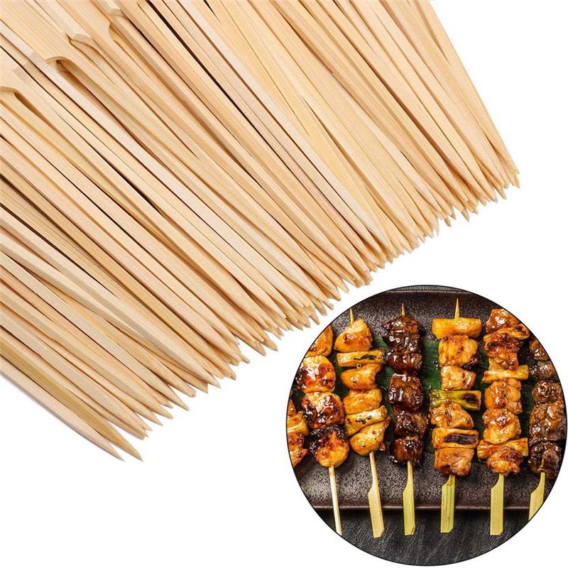 ABWR-1000Pcs Bamboo Paddle Skewers Barbecue Bamboo Skewers Cocktail Sticks For Barbeque Kebabs Cocktails Buffets Party 12Cm