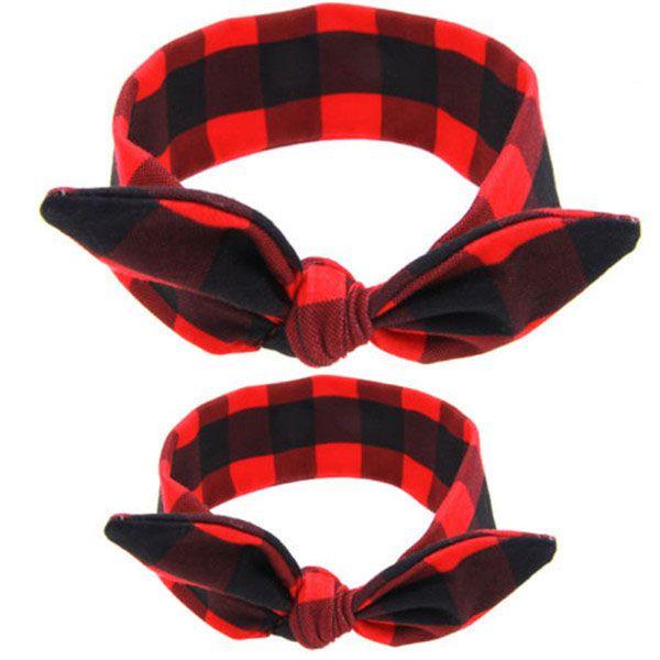 Elastic Headband 2pcs Cloth Bowknot Headband Mother And Daughter Matching Gift