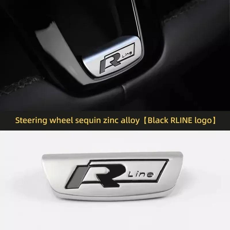 Emblems Volkswagen R Emblem Zinc Alloy Car Steering Wheel Trim Buckle For VW Golf Polo GTI Tiguan CC Passat Variant Jetta Santan zf6