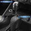Car Shift Handle Cover Perforated Breathable Leather Gear Shift Cover Non-Slip Wear-resistant Shift Knob Decor Protective Cover
