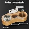 Coffee Pods Holder Coffee Powder Tamper and Refill Base Stainless Steel Texture Suitable for Compact Storage Solution