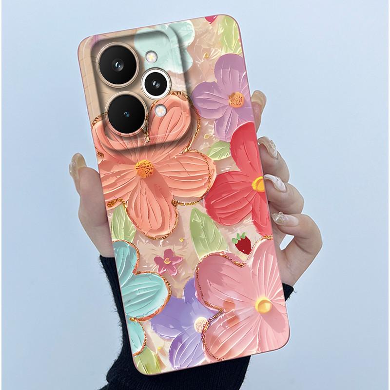Fundas For Realme 15 Pro 5G Fashion Simplicity Flower Phone Case Shockproof Protection Soft Cover For Realme 15 15Pro 5G Coques