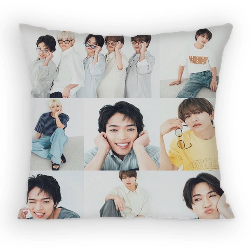 Japanese Idol TTimelesz Pillow Case Antidustmite Pillowcase Invisible zipper silky Sofa cushion cover for bedroom